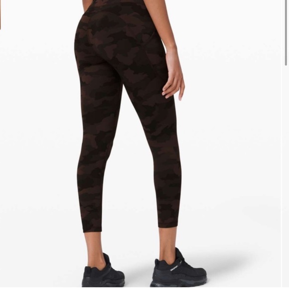 Lululemon Invigorate High-Rise Tight 25" Brown Camo SZ2 - Picture 2 of 7